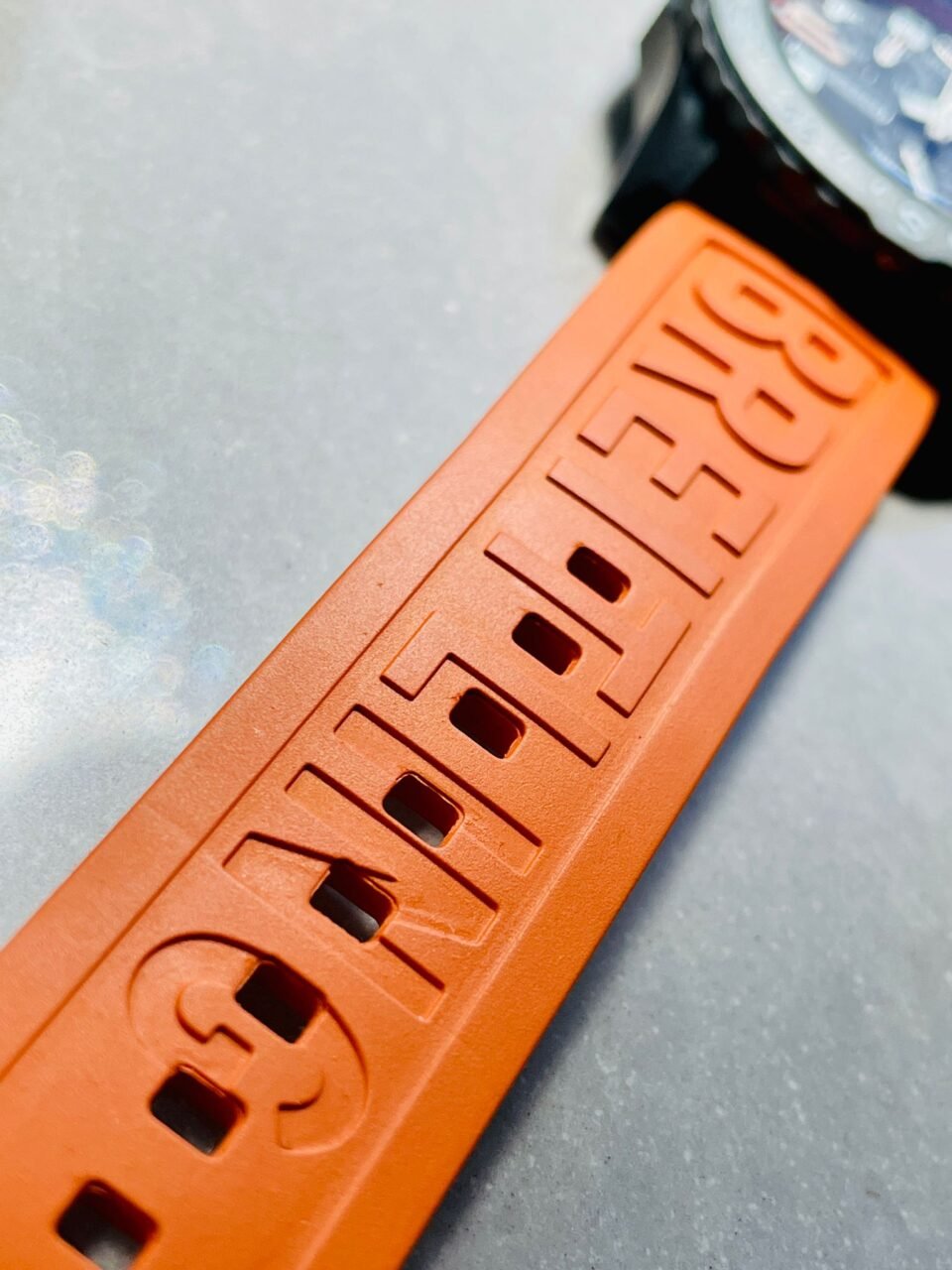 Endurance pro OGF 44mm Black dial orange Rubber Strap quartz movement - Image 14
