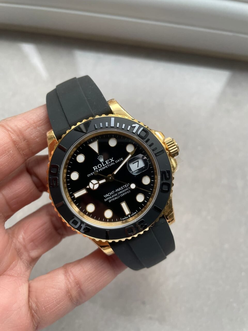 Yacht-Master 42mm 226658 VSF 1:1 Best Edition 3D Black Ceramic Bezel on Black Rubber Strap VS3235