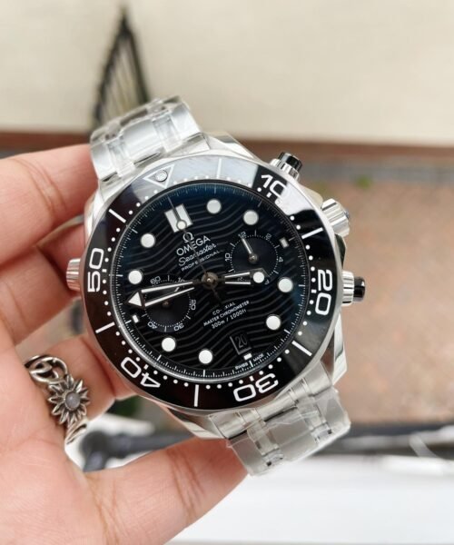 Seamaster 300M Chrono SS OMF 1:1 Best Edition Black Dial on SS Bracelet A9900