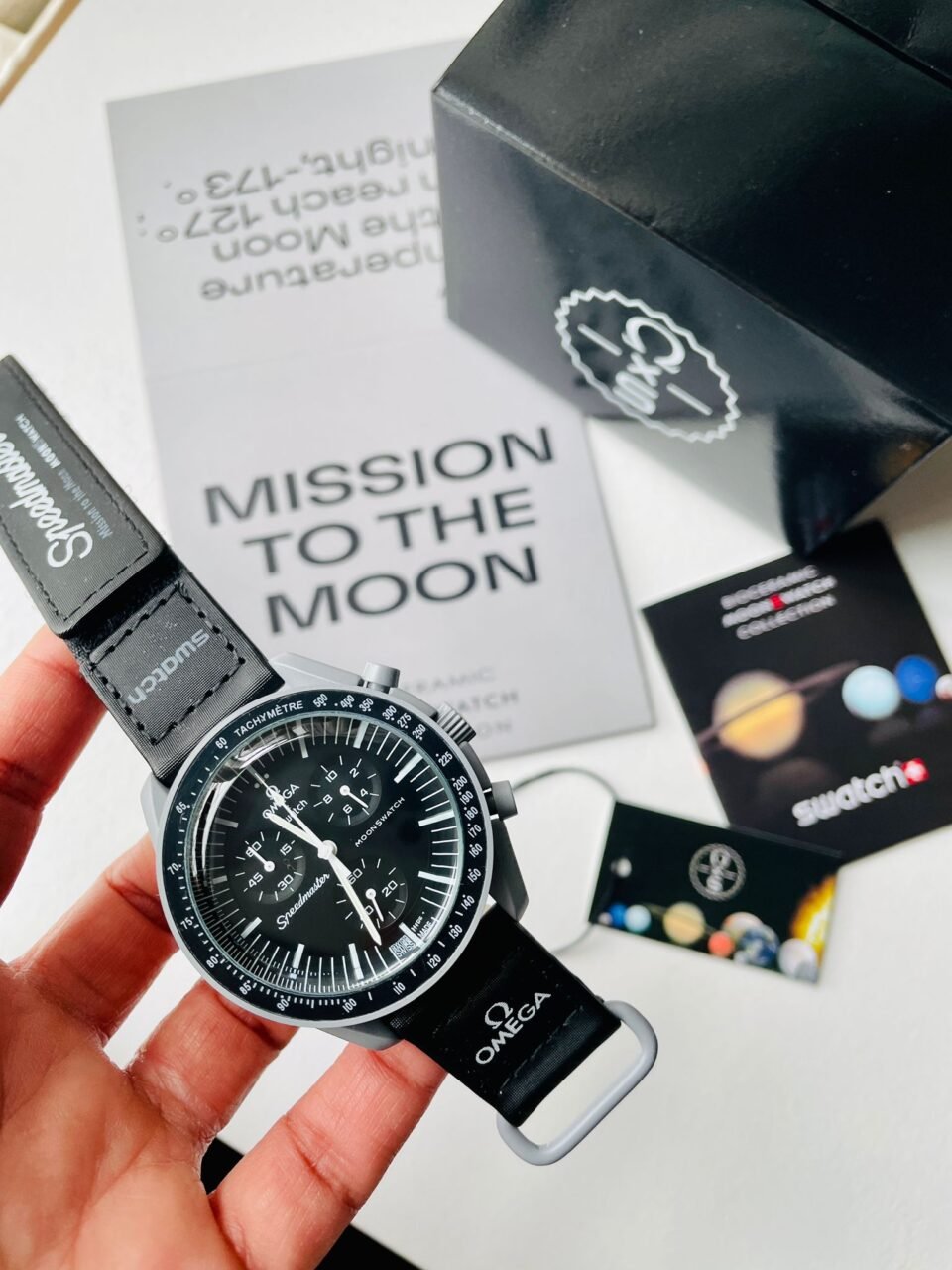 MoonSwatch "mission to moon" Swiss quartz movement AAA Bioceramic bezel - Image 5