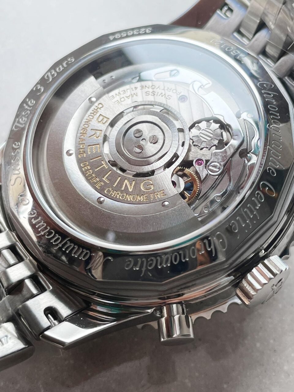 Navitimer 01 1:1 SS White Dial on Steel Strap A7750 GF Factory - Image 11