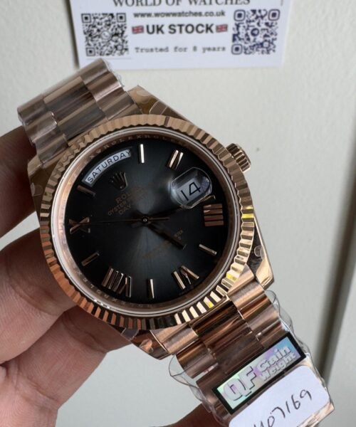 Qf V5 Day-Date 228238 40mm RG 904L Steel Grey Gradient Dial Gain Weight 185g Day date