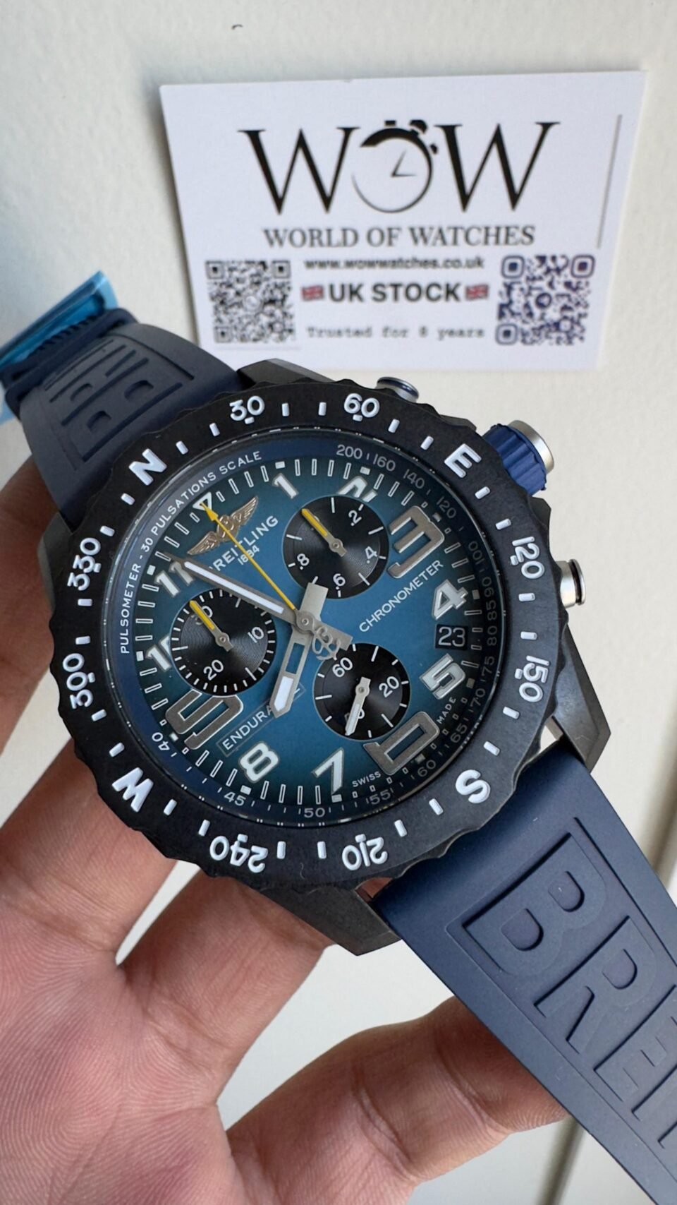 Endurance pro OGF 44mm Blue dial Dark Blue Rubber Strap quartz movement