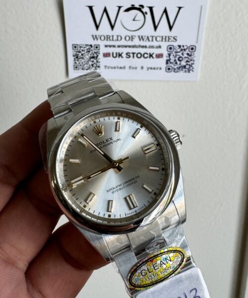 Oyster Perpetual 36mm 126000 904L SS Silver Dial Sticks on SS Oyster Bracelet Clean VR3230