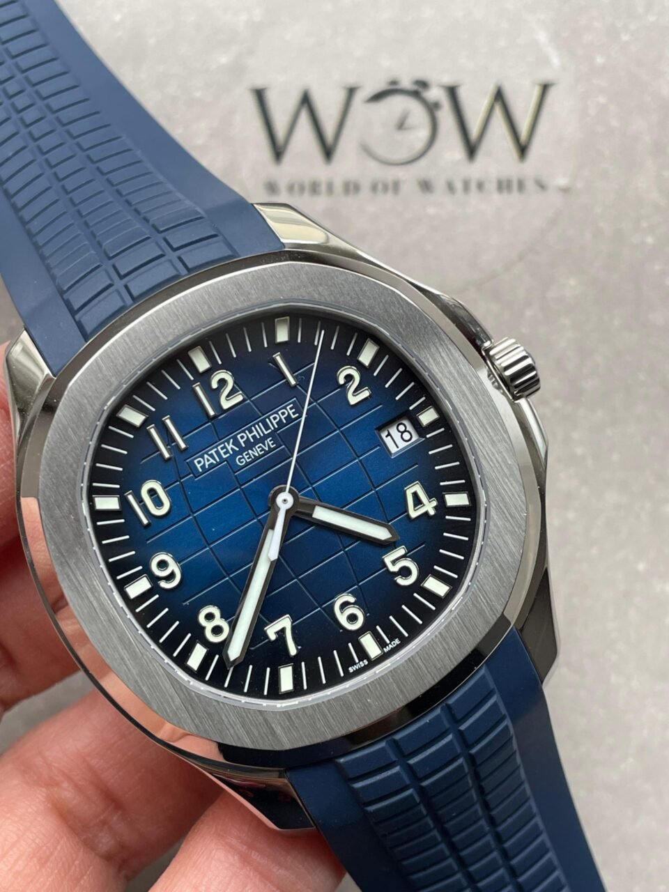 Aquanaut 5168G 42mm SS ZF 1:1 Best Edition Blue Dial on Blue Rubber Strap 324CS - Image 3
