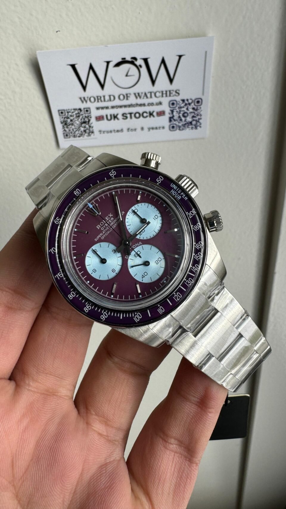 Daytona SS ADGF Best Edition Burgundy / Purple Dial on SS Bracelet SA4130