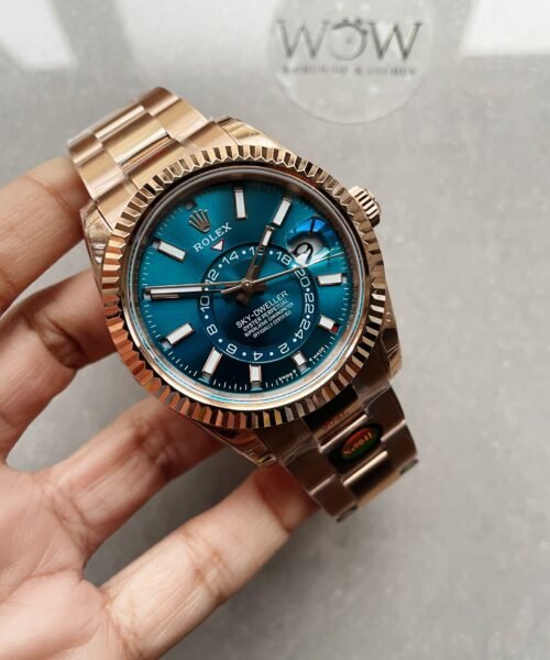 Sky-Dweller 326935 RG/SS Turquosi Dial on RG/SS Jubilee Bracelet Noob Asian 23J