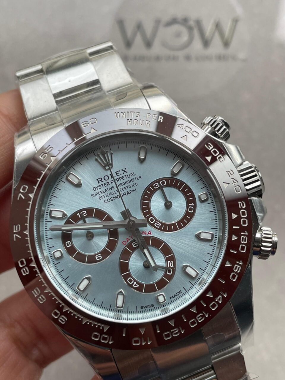 Daytona 116506 50th Anniversary Clean 1:1 Best Edition Ice Blue Dial Lume Markers on SS Bracelet SA4130 V2 - Image 2