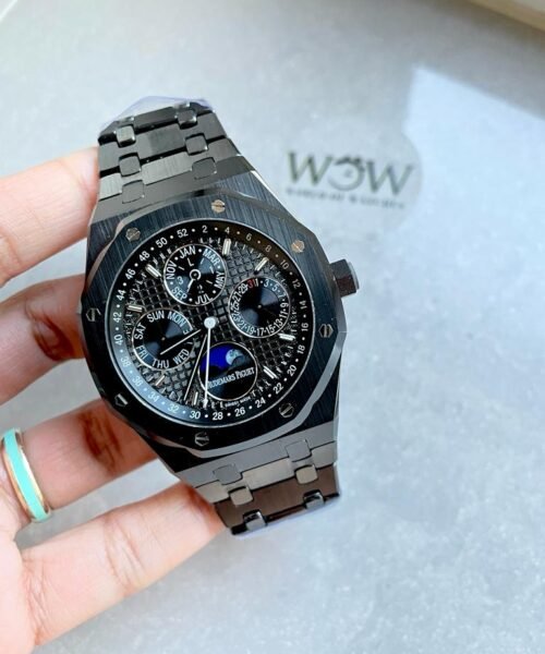 AP Royal Oak moonface Perpetual Calendar 26579cb Black Ceramic APSF Best A5134