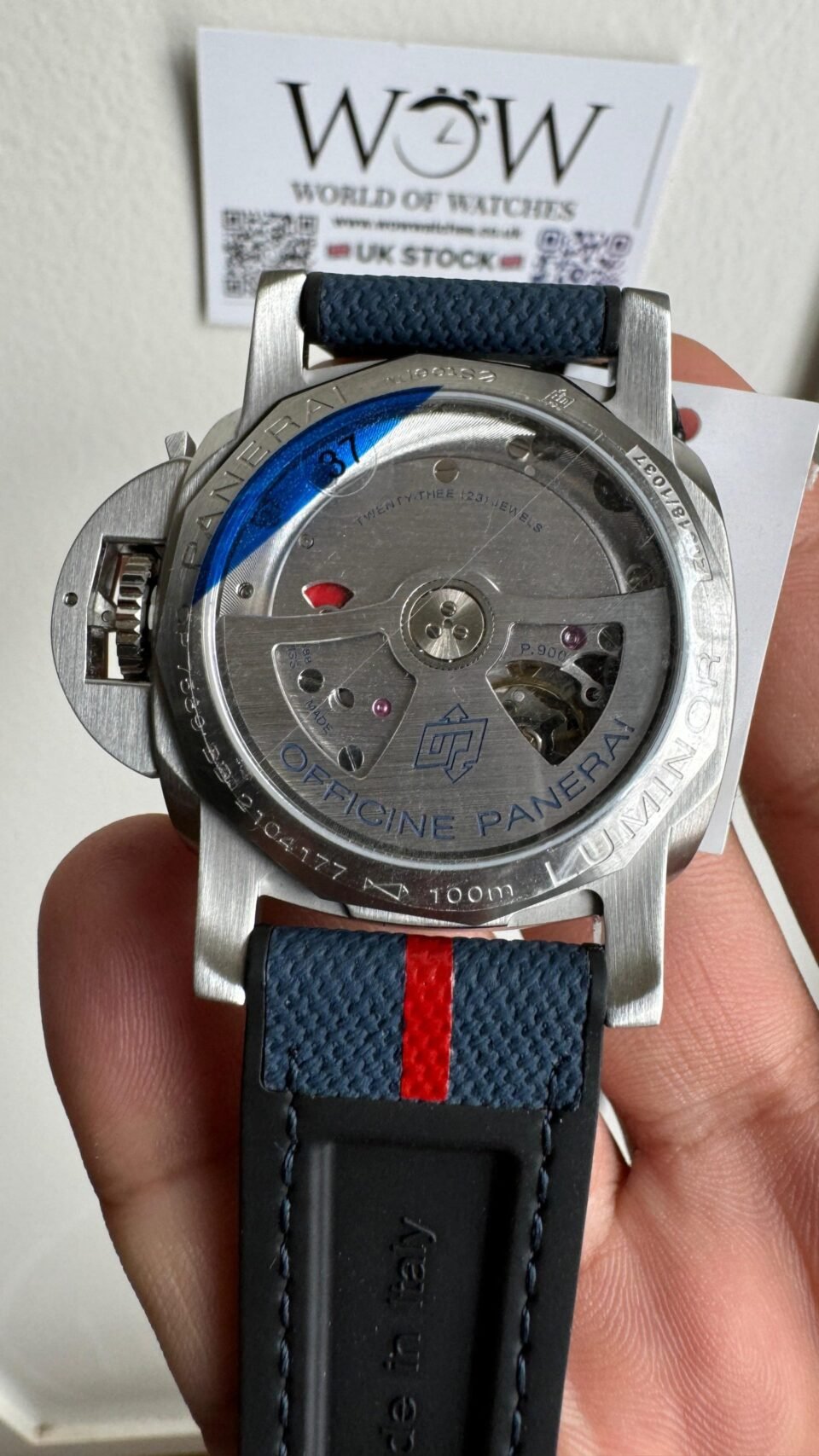 PAM1404 Z GMT SS VSF 1:1 Best Edition Blue Dial on Blue Rubber Strap Asian P900 - Image 12