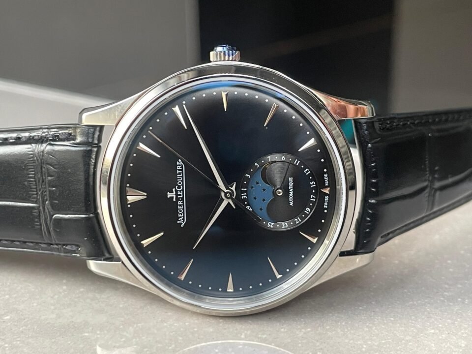 Master Ultra Thin Moon SS Black Dial on Black Leather Strap GF V4 MY9015 - Image 7