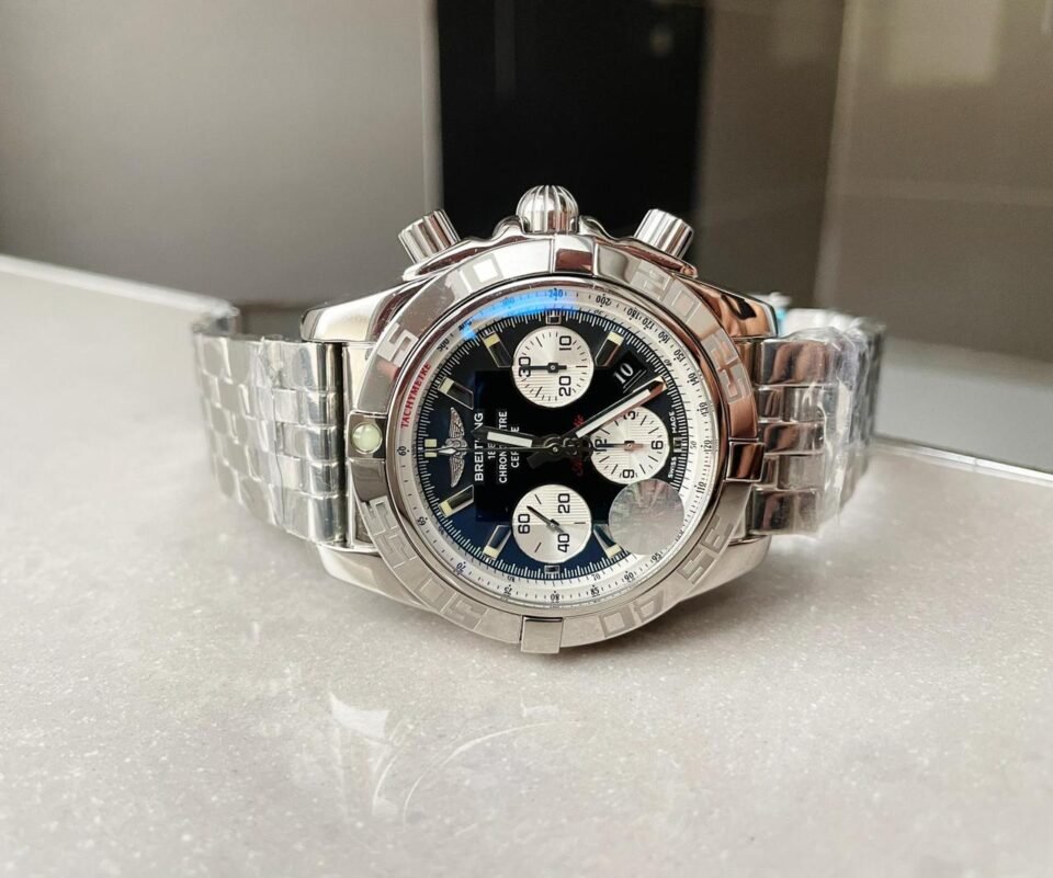 Chronomat B01 44 SS OZF 1:1 Best Edition Black Dial on SS Bracelet A7750 OZ factory - Image 5