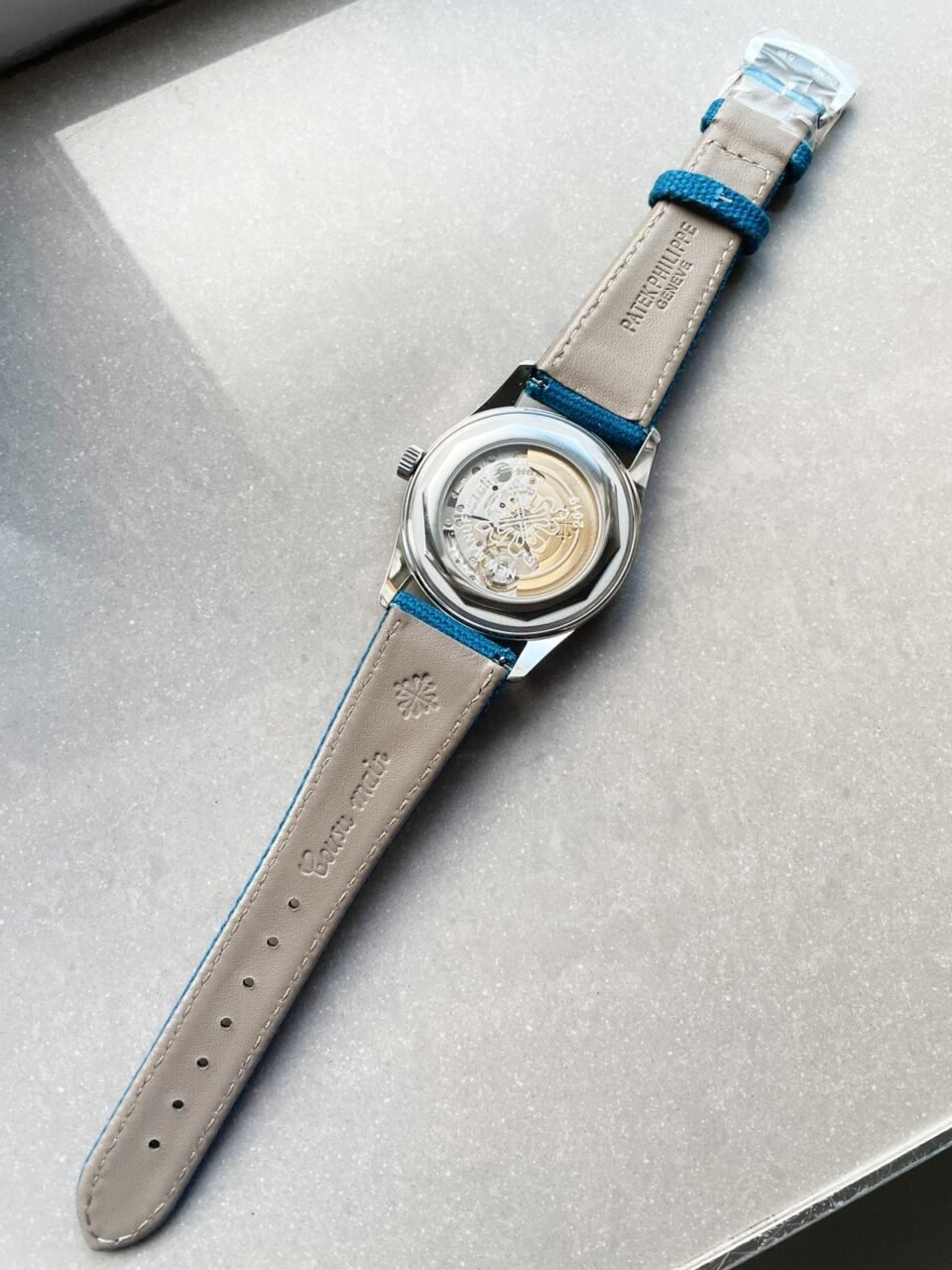 Calatrava 6007A-001 SS ZF 1:1 Best Edition Blue Dial on Blue Leather Strap A324CS - Image 12