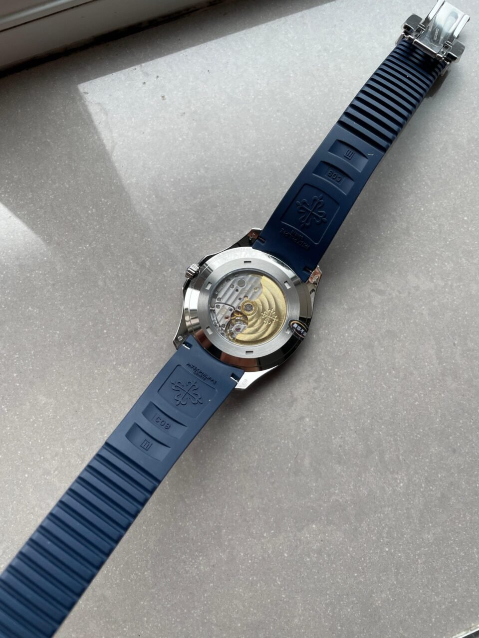 Aquanaut 5168G 42mm SS ZF 1:1 Best Edition Blue Dial on Blue Rubber Strap 324CS - Image 11