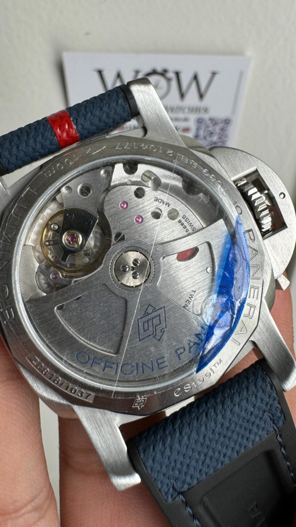 PAM1404 Z GMT SS VSF 1:1 Best Edition Blue Dial on Blue Rubber Strap Asian P900 - Image 11