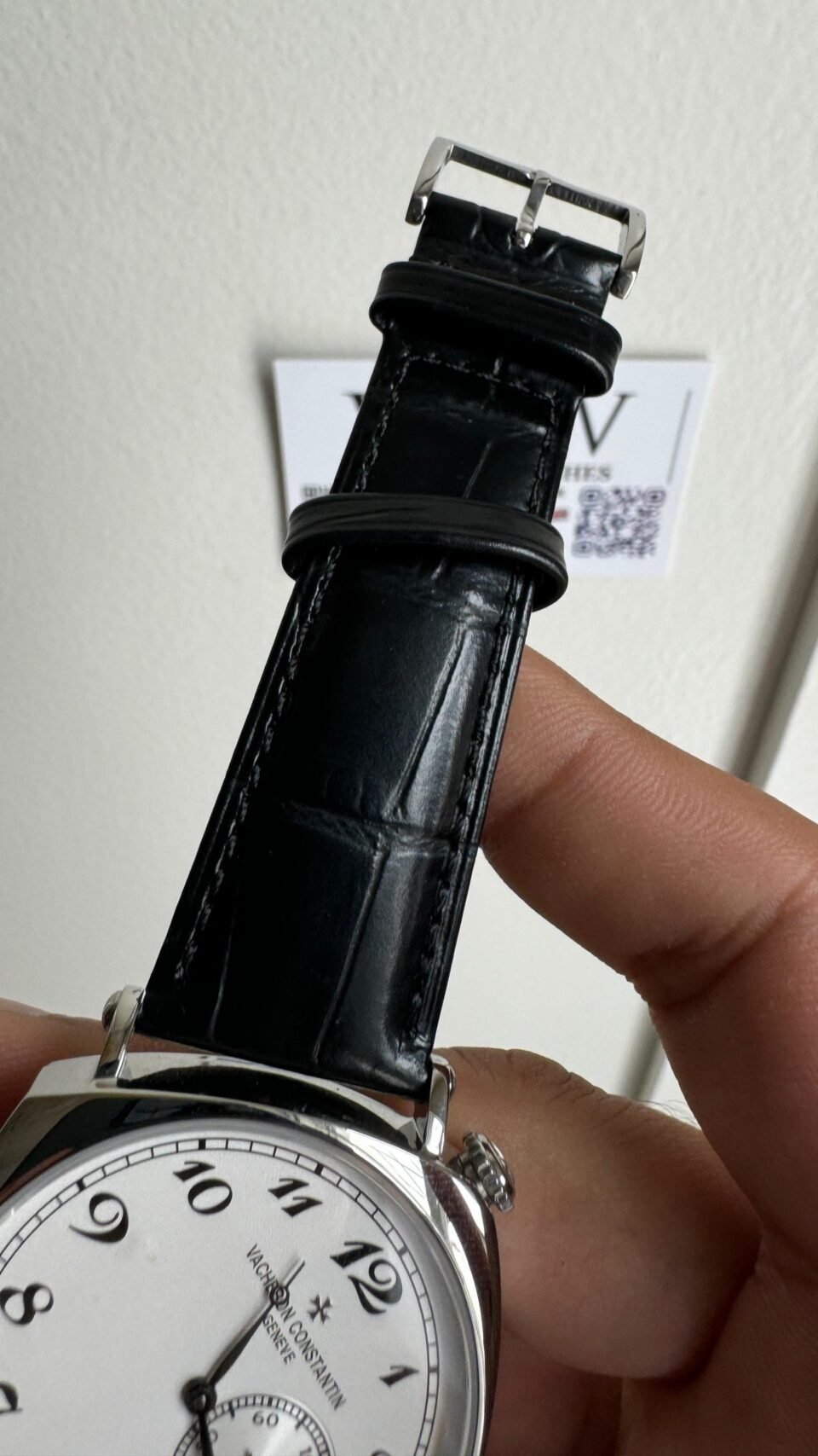 Vacheron Constantin Historiques 40mm American 1921 Black leather White dial SS case Manual winding - Image 13