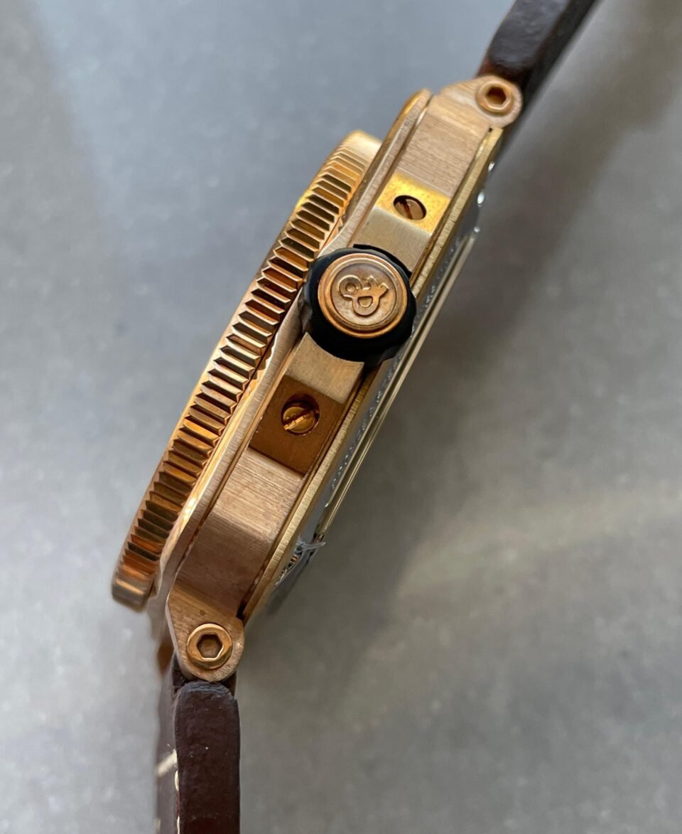 BR03-92 Diver 42mm Bronze BRF Brown Dial on Leather Strap A2824 - Image 9