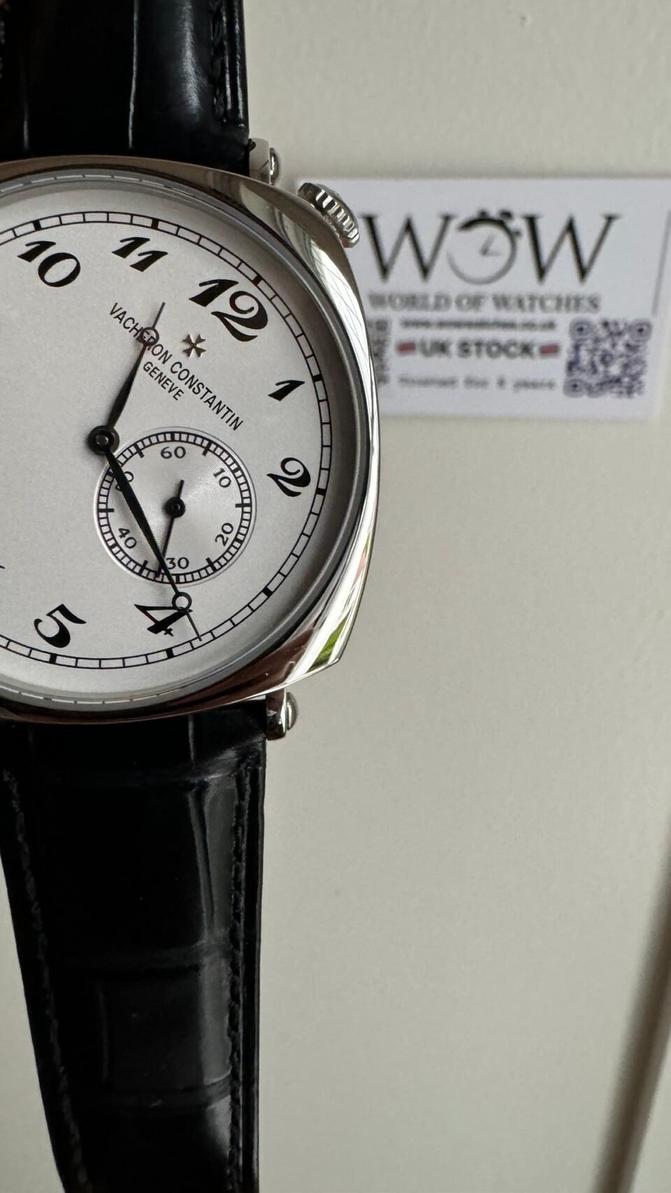 Vacheron Constantin Historiques 40mm American 1921 Black leather White dial SS case Manual winding - Image 7