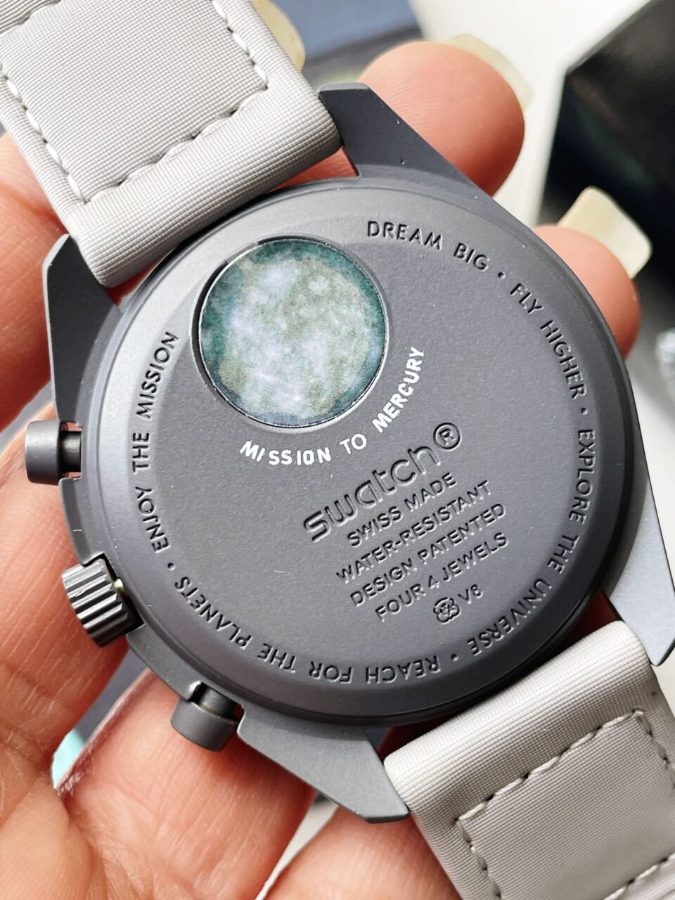 MoonSwatch “mission to mercury” Swiss quartz movement AAA Bioceramic bezel - Image 12