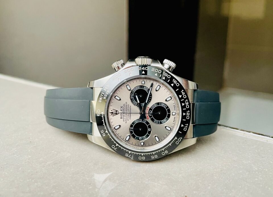 Daytona Grey Silver BTF 1:1 Best Edition 904L Steel Silver/Black Dial on Oysterflex Strap A4130 - Image 2