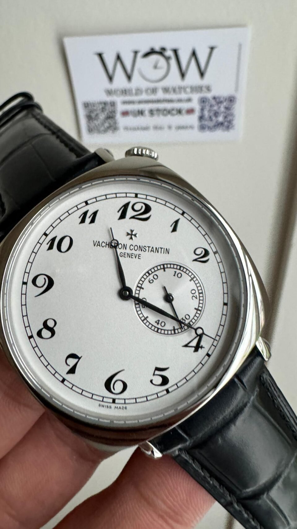 Vacheron Constantin Historiques 40mm American 1921 Black leather White dial SS case Manual winding - Image 8