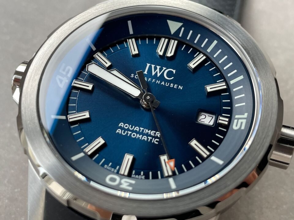 Aquatimer SS IW3290 V6SF 1:1 Best Edition Blue Dial on rubber Bracelet A2892 - Image 7
