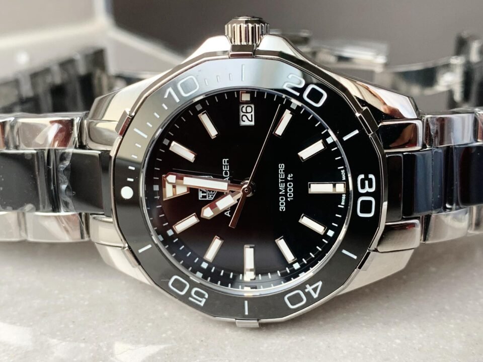 AQUA RACER LADIES SS BLACK FACE SWISS QUARTS 35mm - Image 5