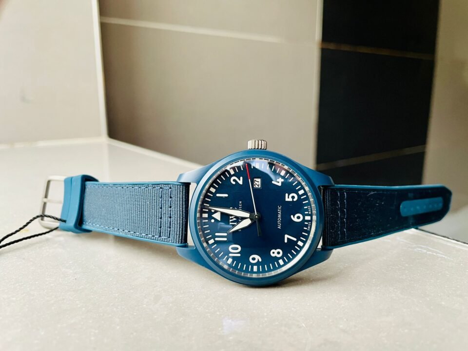 Pilot’s Watch ‘Laureus Sport for Good’ Blue Ceramic M+F Best Edition on Blue Nylon Strap A2892 - Image 9