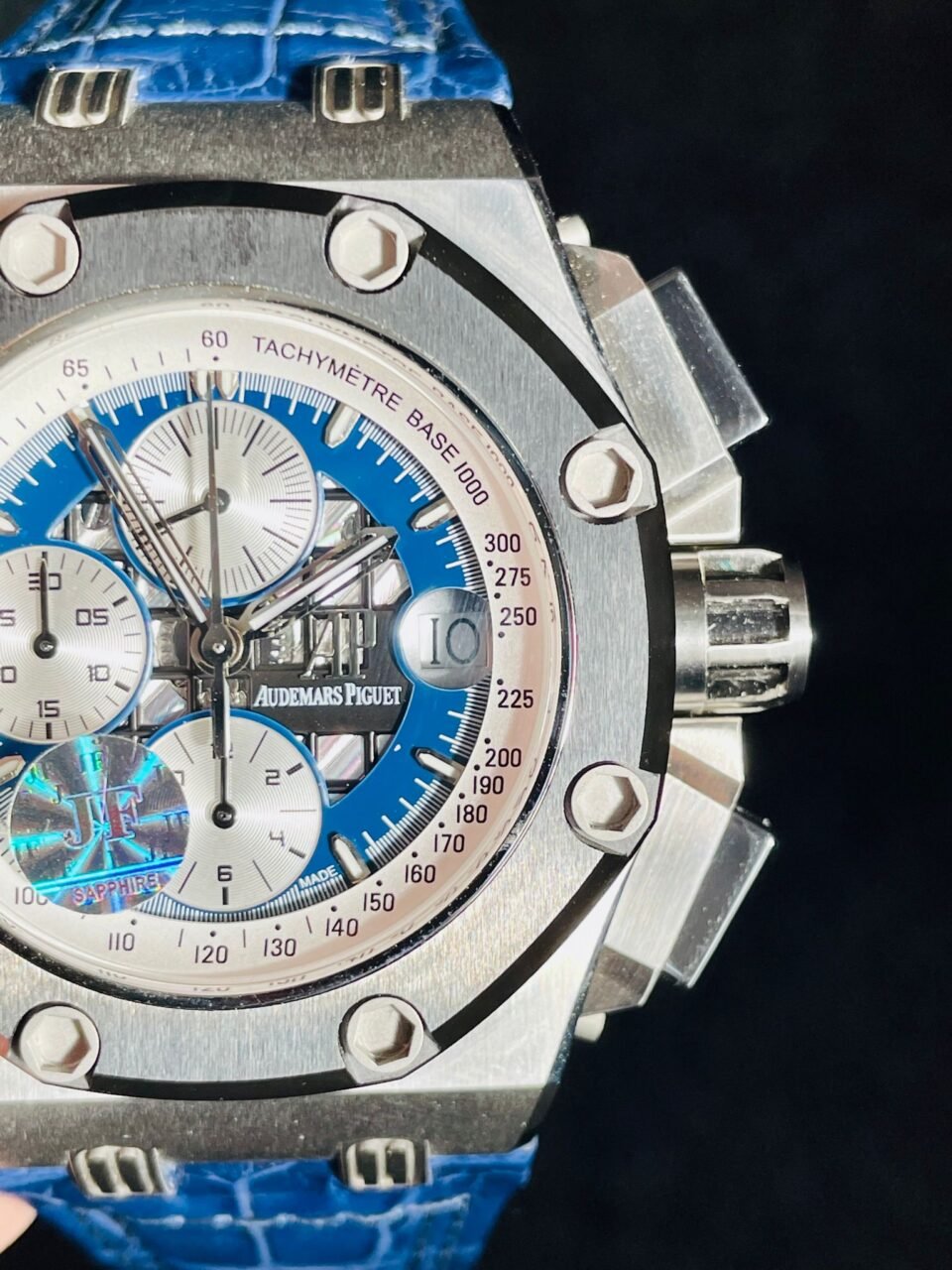 Royal Oak Offshore Rubens Barrichello Ii 26078PO Blue Dial Blue leather Strap - Image 2