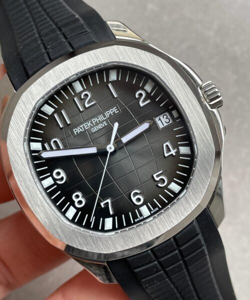 Aquanaut 5167 SS 3KF Best Edition Gray Dial on Black Rubber Strap A324 Super Clone V2