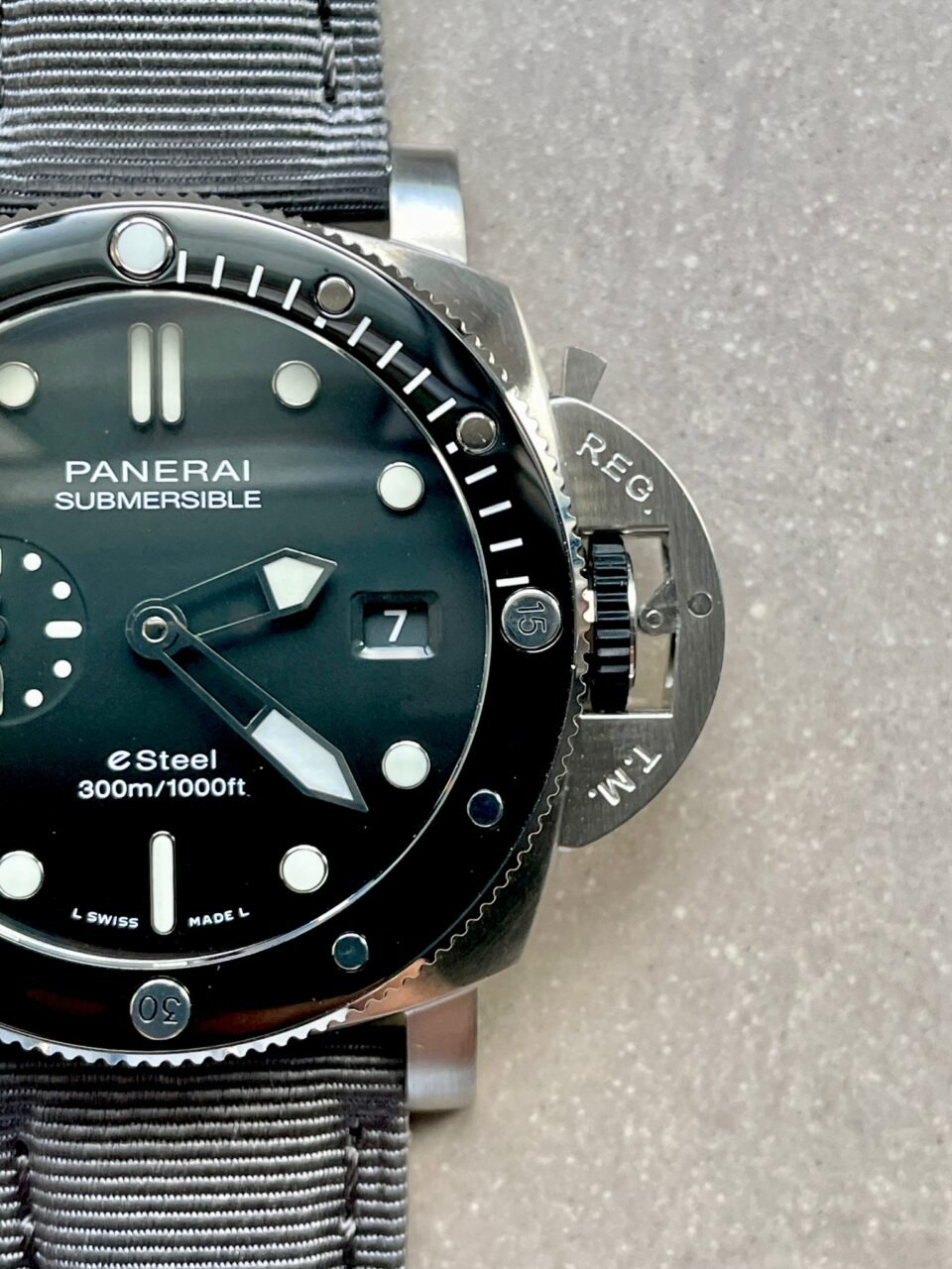 PAM1288 Y SBF 1:1 Best Edition Gray Dial on Gray Nylon Strap P900 - Image 8