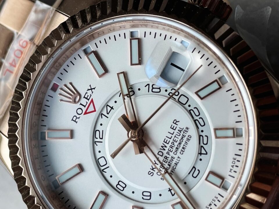 Sky-Dweller 326934 SS Noob 1:1 Best Edition White Dial on Rose gold SS Bracelet A23J - Image 5