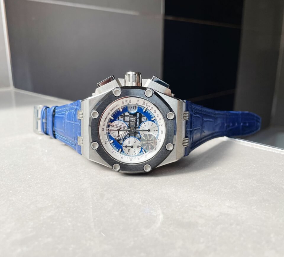 Royal Oak Offshore Rubens Barrichello Ii 26078PO Blue Dial Blue leather Strap - Image 8