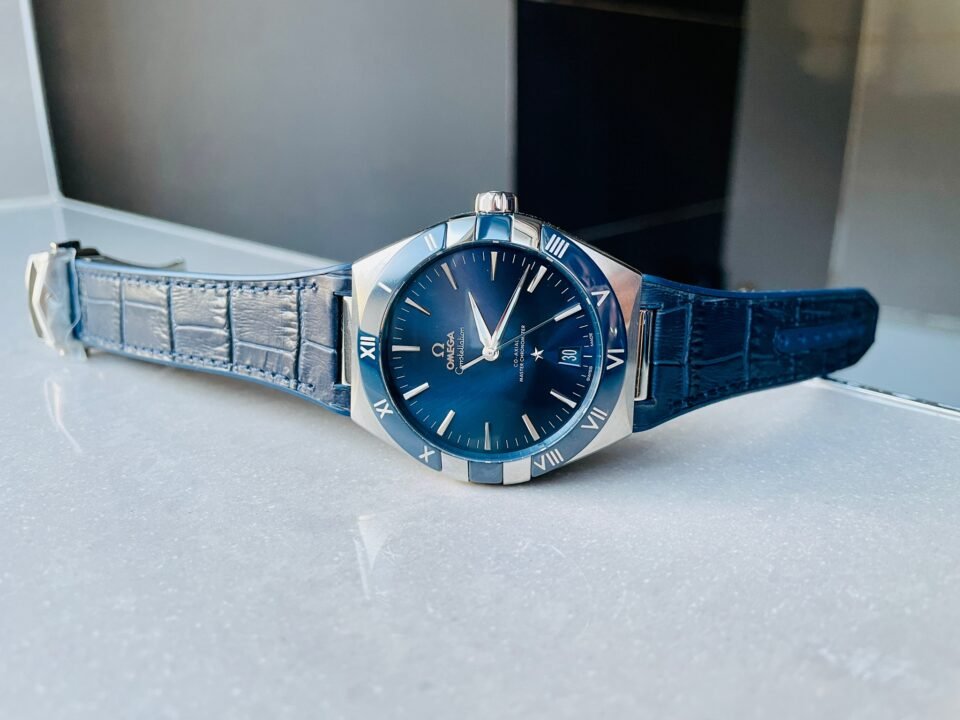 Constellation Blue Ceramic SS 8F 1:1 Best Edition Blue Dial on Blue Gummy Strap A8900 - Image 2