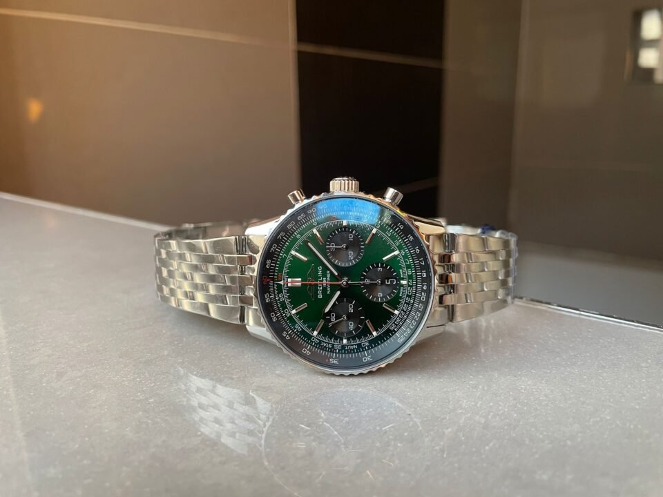 Navitimer 01 1:1 SS Green Dial on Steel Strap A7750 BLS Factory - Image 5