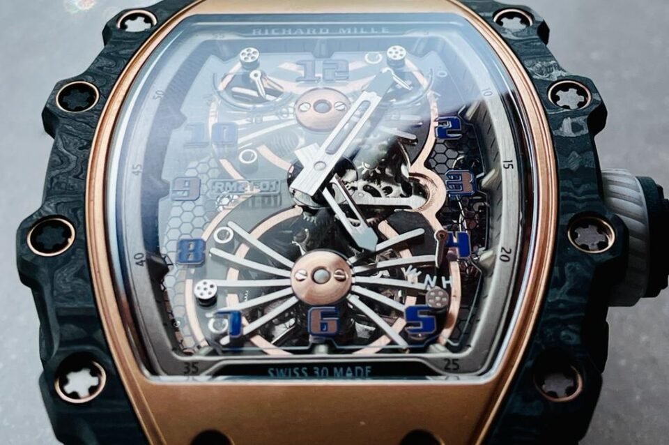 RM21-01 RG Tourbillon RMF Best Edition Skeleton Dial on White Rubber Strap - Image 2
