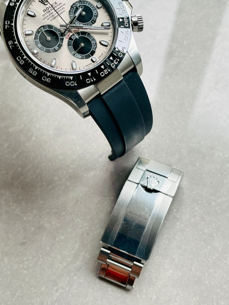Daytona Grey Silver BTF 1:1 Best Edition 904L Steel Silver/Black Dial on Oysterflex Strap A4130 - Image 18