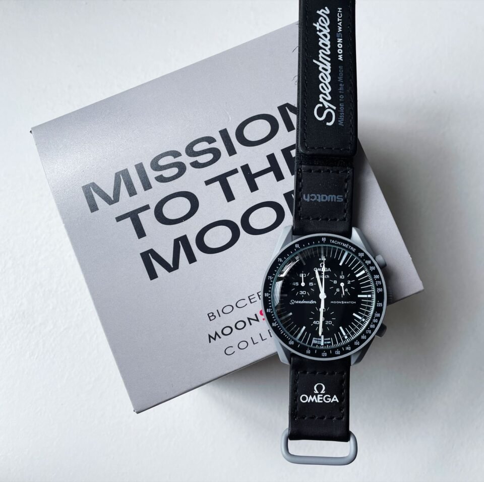 MoonSwatch "mission to moon" Swiss quartz movement AAA Bioceramic bezel - Image 2