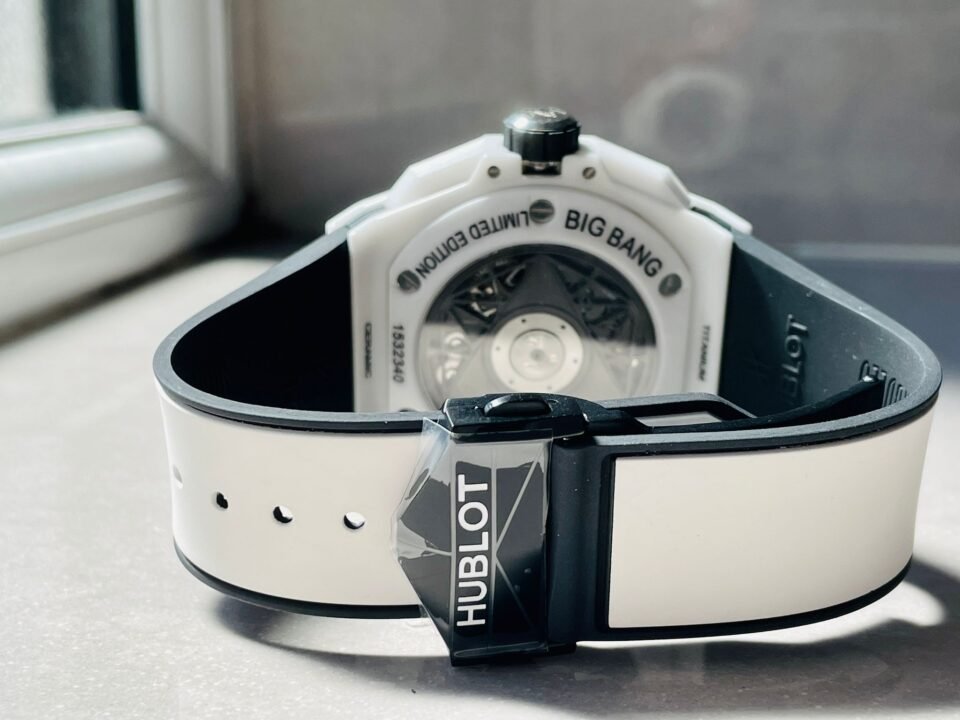 Big Bang Sang Bleu II White Ceramic BBF Best Edition on White Rubber Strap A1240 - Image 12