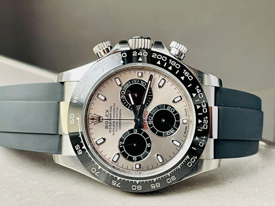 Daytona Grey Silver BTF 1:1 Best Edition 904L Steel Silver/Black Dial on Oysterflex Strap A4130 - Image 7