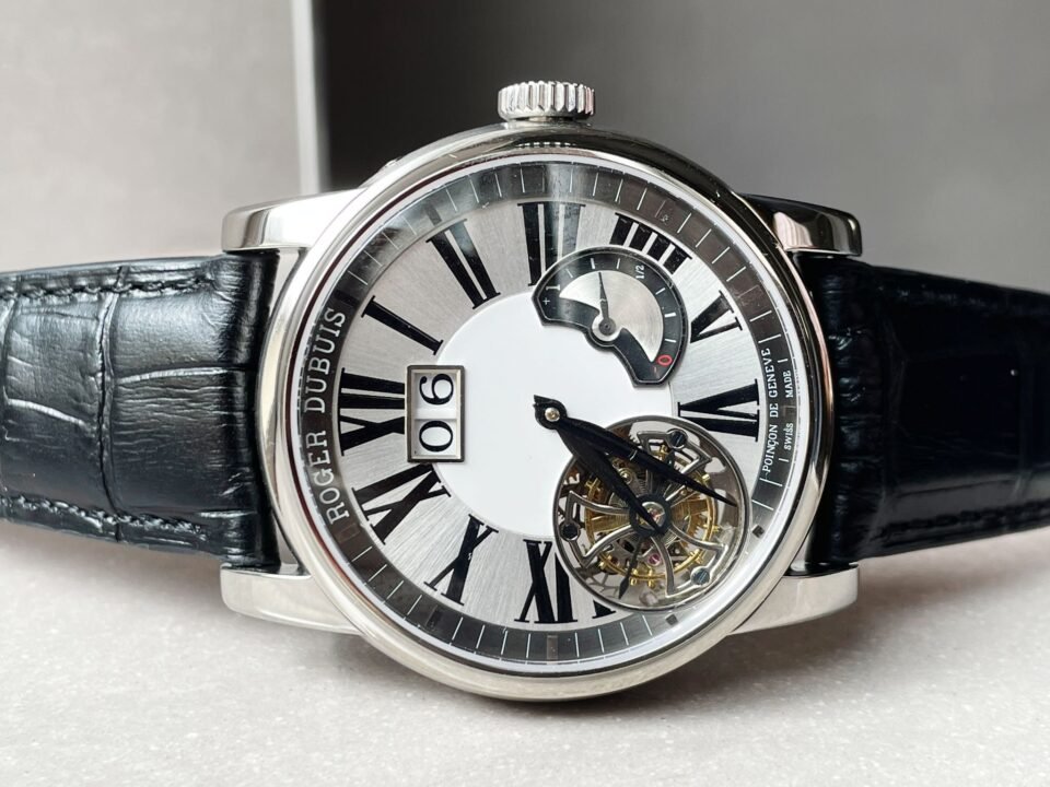 RB HOMMAGE TOURBILLON RDDBHO0558 WHITE DIAL ON BLACK LEATHER STRAP. - Image 11
