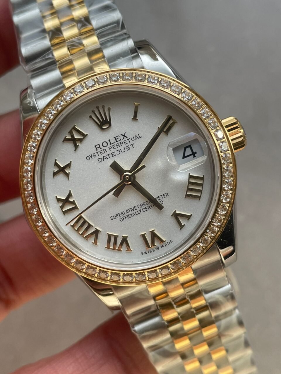 Datejust 31mm 278273 YG/SS White Dial Diamond Bezel on YG/SS Jubilee Bracelet - Image 6