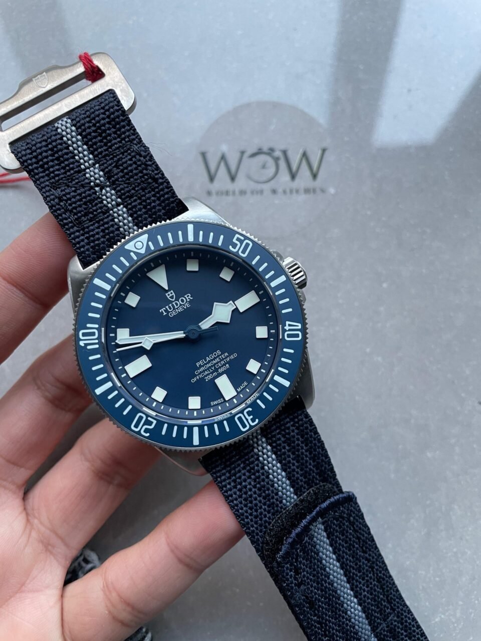 Pelagos M25707B/23-0001 Ti M+F FXD 1:1 V4 Best Edition Blue dial Blue Ceramic Bezel on Nylon Strap Miyato 8N-24