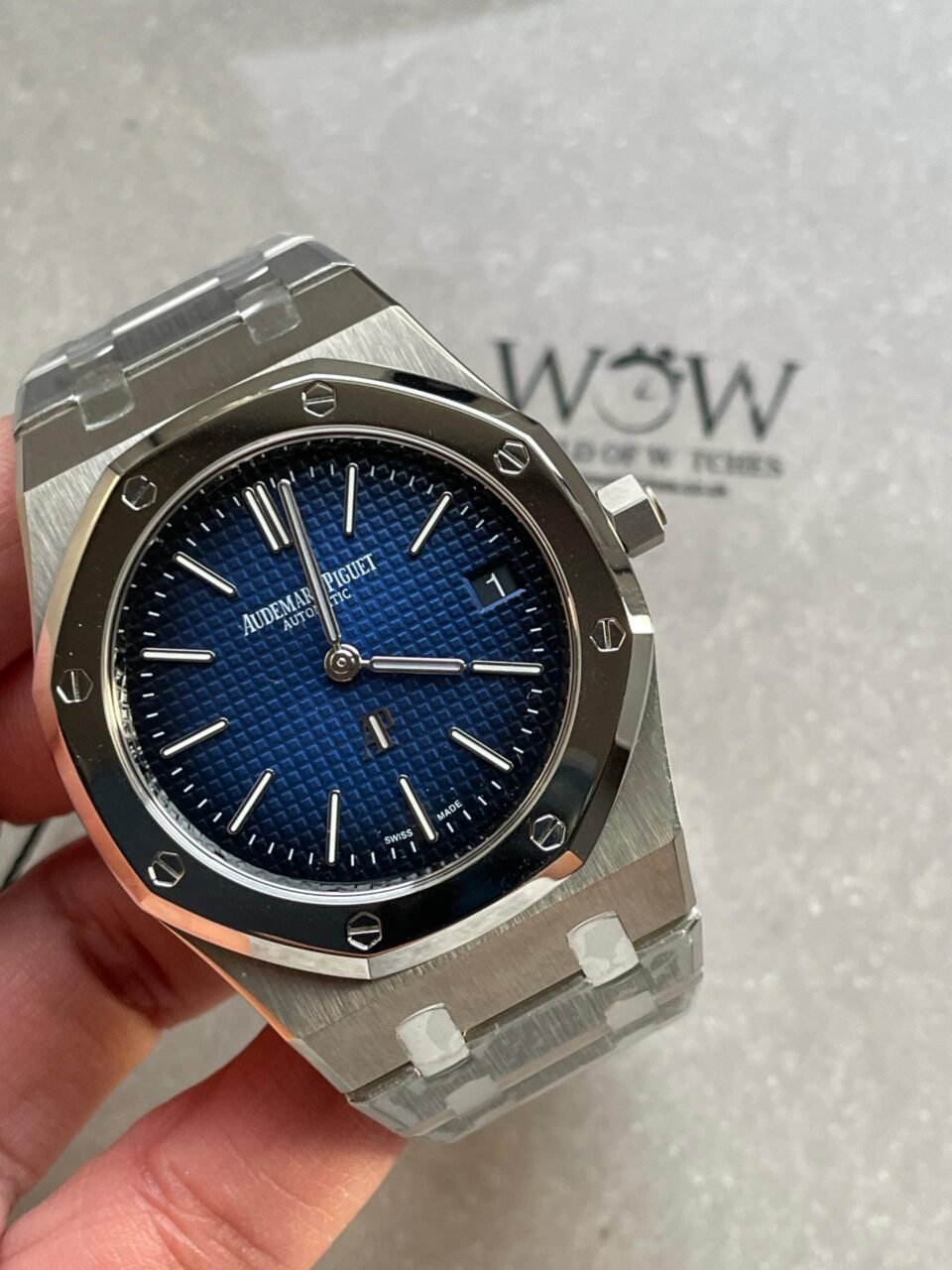 Royal Oak "Jumbo" Extra-Thin 39mm 15202IP SS Blue Dial on SS Bracelet ZF A2121 - Image 2