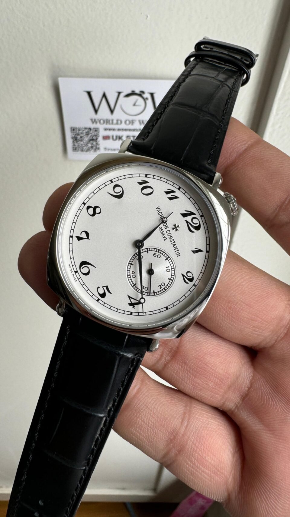 Vacheron Constantin Historiques 40mm American 1921 Black leather White dial SS case Manual winding - Image 2