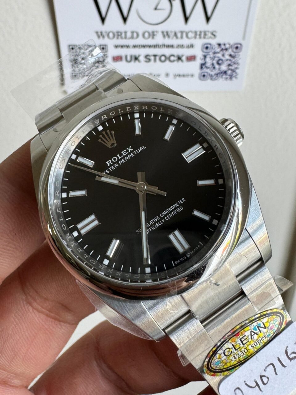 Oyster Perpetual 36mm 126000 904L SS Black Dial Sticks on SS Oyster Bracelet Clean VR3230 - Image 2