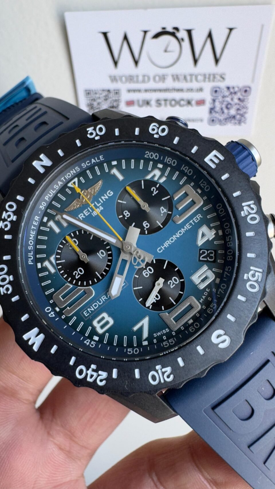 Endurance pro OGF 44mm Blue dial Dark Blue Rubber Strap quartz movement - Image 2