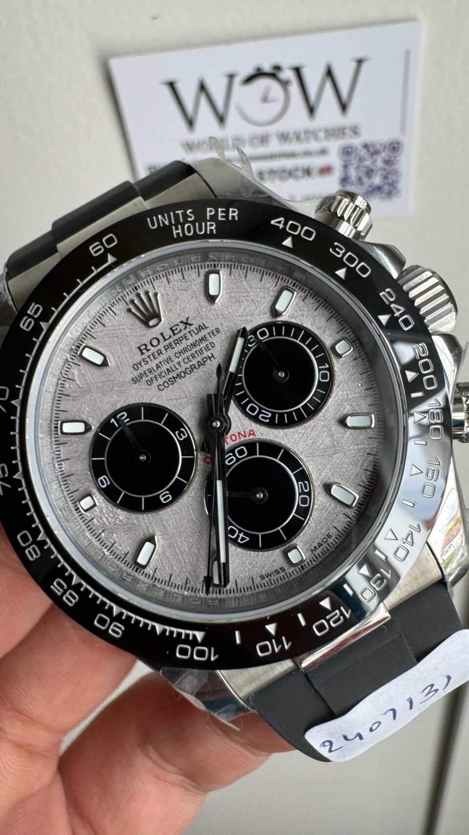 Daytona 116519 QF 1:1 Best Edition Meteorite Dial on Oysterflex Strap SH4130 V3 (Gain Weight) - Image 2