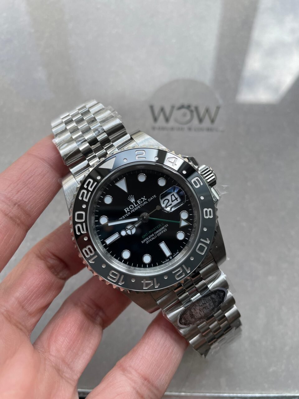 Clean GMT-Master II 126710 GRNR Bruce wayne Black/Gray Ceramic 904L Steel Clean 1:1 Best Edition on Jubilee Strap DD3285