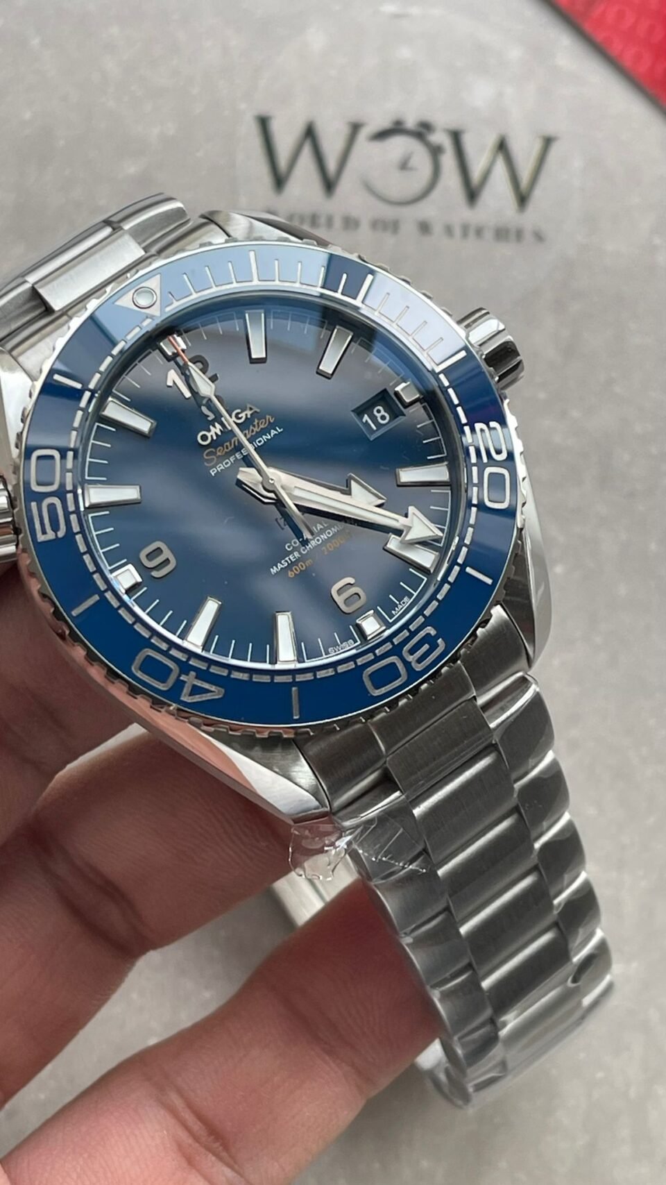 Planet Ocean 43.5mm SS VSF 1:1 Best Edition  blue ceramic Bezel blue Dial on SS Strap A8900